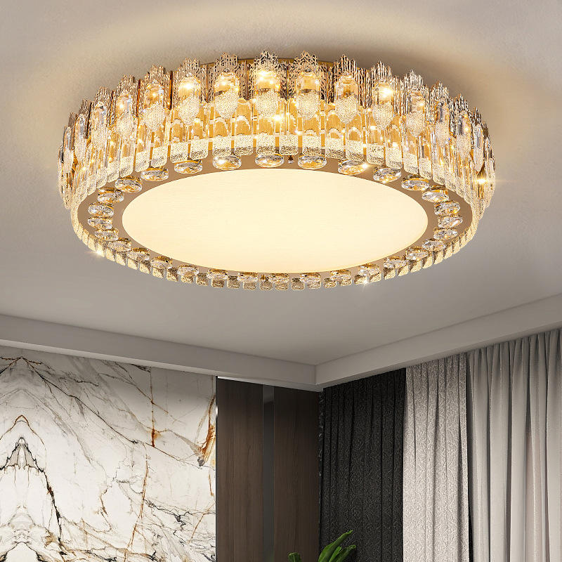 Crystal Ceiling Light - Round Multi-Tier